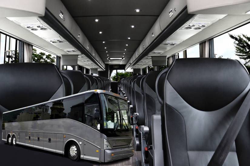 56 Passenger Luxury Charter Bus With Bathroom 